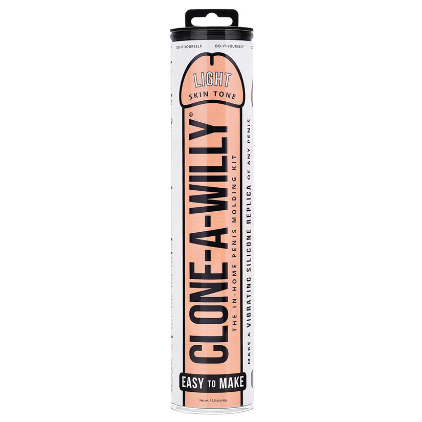 Clone-A-Willy product packaging for light skin tone on a white background