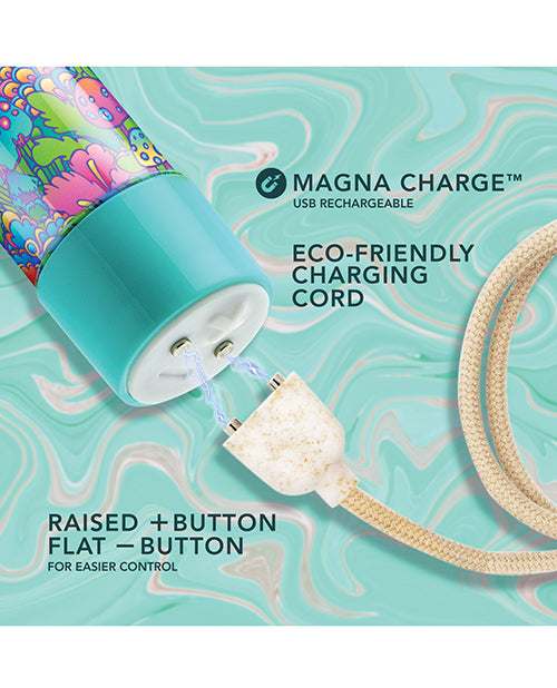 Magna Charge USB rechargeable eco-friendly charging cord on a teal background