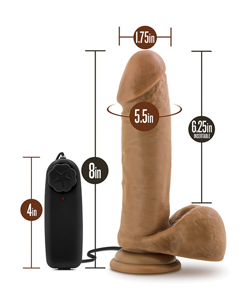 Measurement chart comparing a brown plush object and a black electronic device on a white background