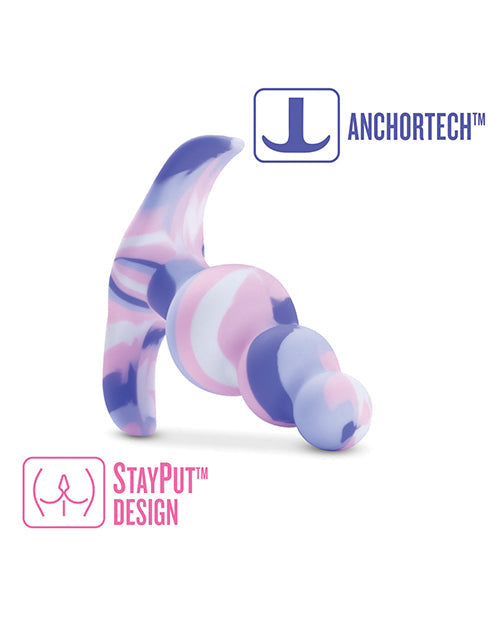 Colorful marbled product with Anchortech and StayPut Design logos on a white background
