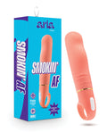 Coral-colored product with 'Smokin' AF' text next to its packaging on a white background
