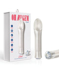 Rechargeable vibe with packaging on a white background
