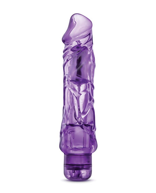 Purple plastic object on a white background