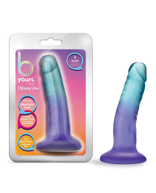 Blue and purple toy with packaging on a white background
