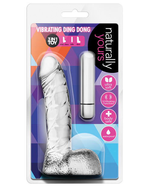 Vibrating toy packaging with 'Naturally Yours' branding on a white background