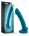 Blue silicone product with packaging labeled 'Templasia' on a white background
