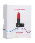 Box of Exomoon Bluetooth mini lipvibrator by Lovense on a white background