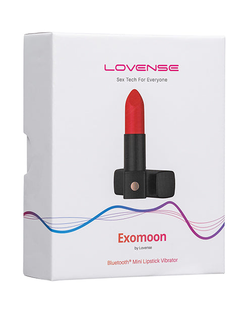 Box of Exomoon Bluetooth mini lipvibrator by Lovense on a white background