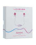 Box of Lovense Gemini Bluetooth vibrating nipple clamps on a white background