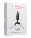 Box of Lovense Hush 2 butt plug on a white background