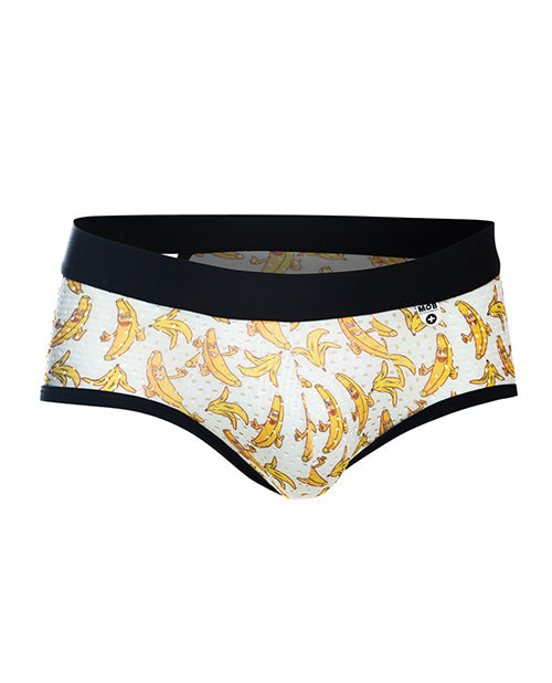 Men's underwear with banana pattern on a white background