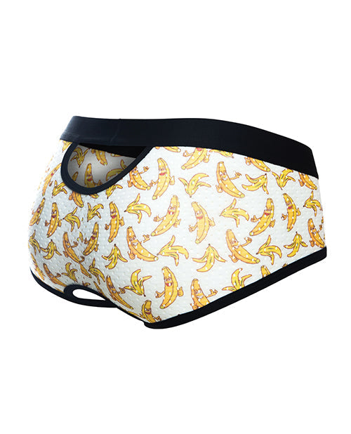 Men's underwear with banana pattern on a white background
