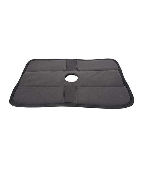 Gray car mat with multiple pockets on a white background