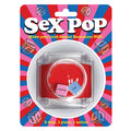 Sex Pop product packaging with dice and colorful design