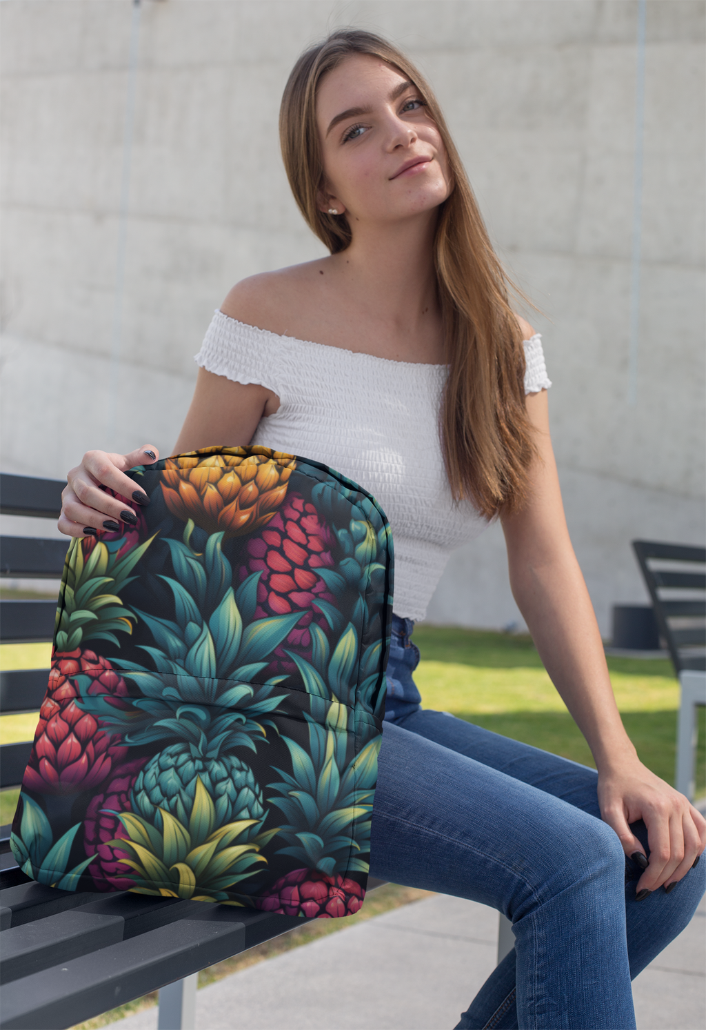 Colorful Pineapple Minimalist Backpack