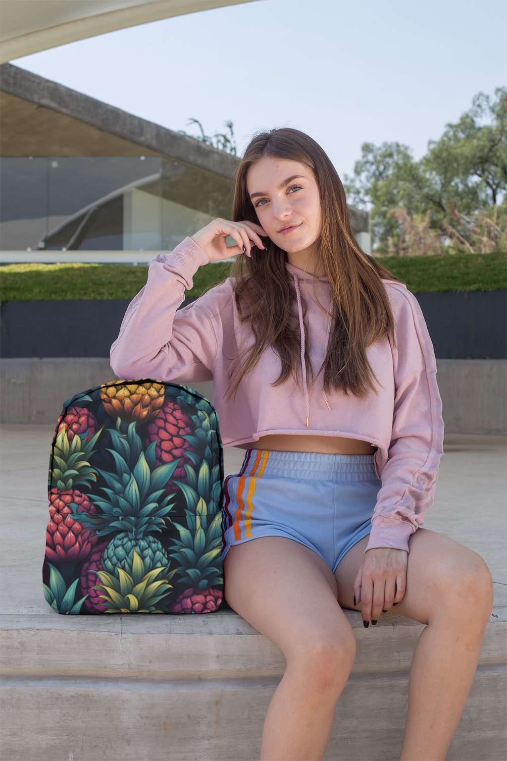Colorful Pineapple Minimalist Backpack
