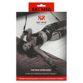 Product packaging for 'Sei Mio' bed-spreter with a model on a mattress.