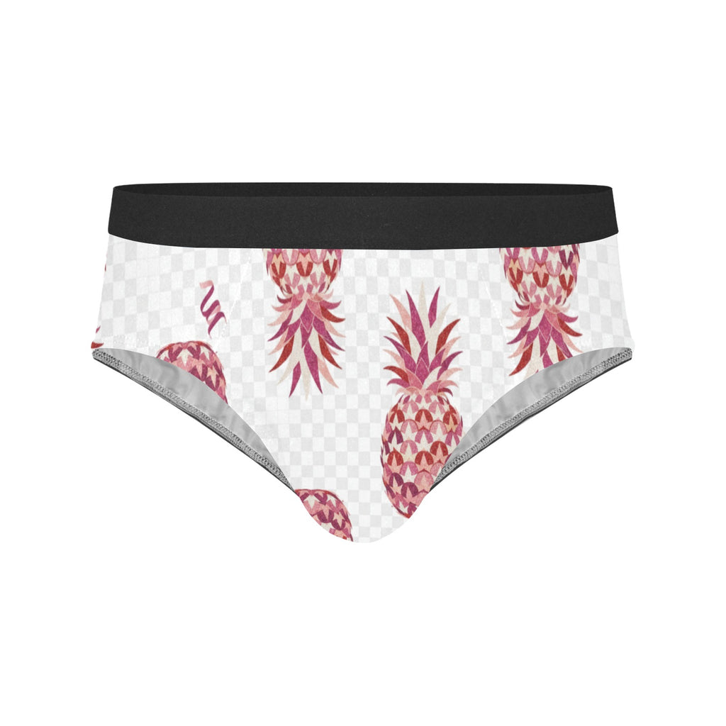 Upside Down Pineapple Men’s Mid Rise Briefs – Soft Stretch Lifestyle Underwear for Swinger Vibes