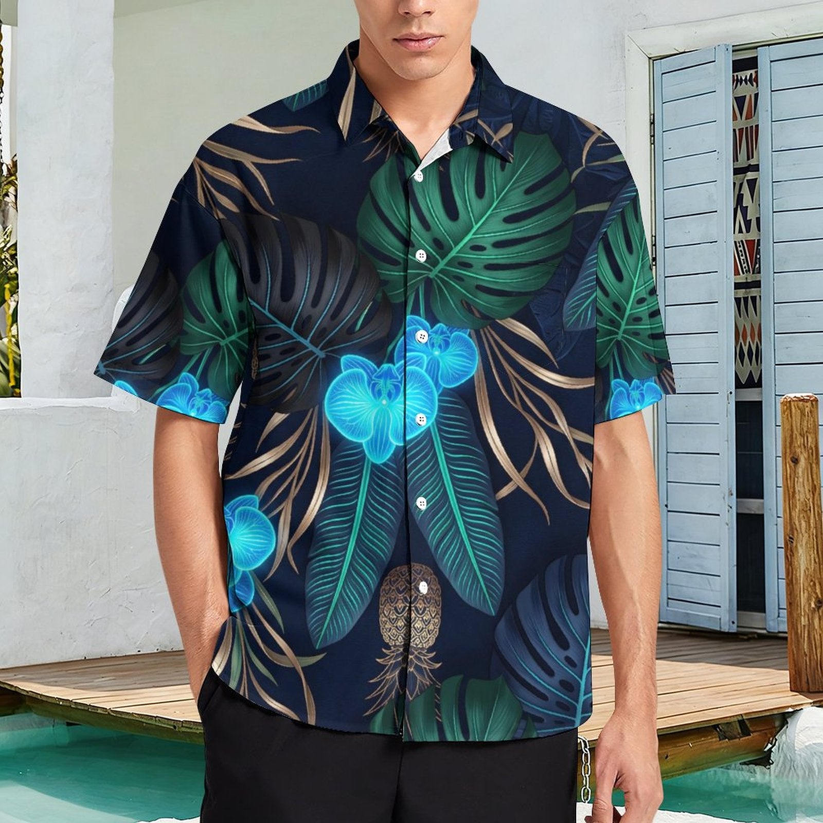 DTG 100gsm A Short Sleeved Shirt With Pockets(All-Over Printing)