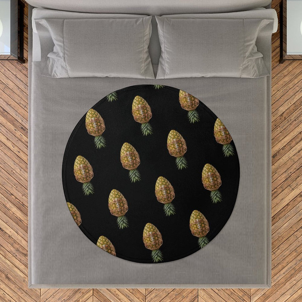 Pineapple Football Circular Blanket