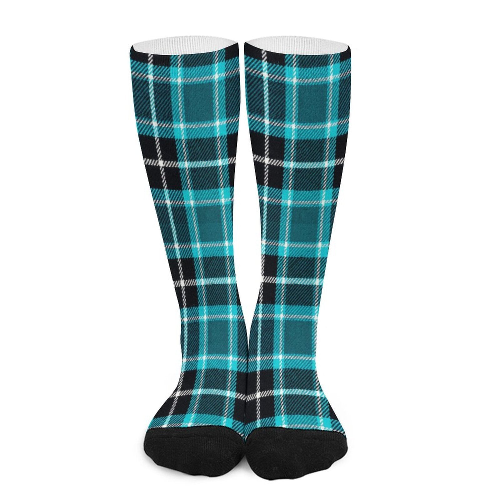 Plaid Crew Socks | Soft Moisture-Wicking Polyester Crew Socks for Men and Women