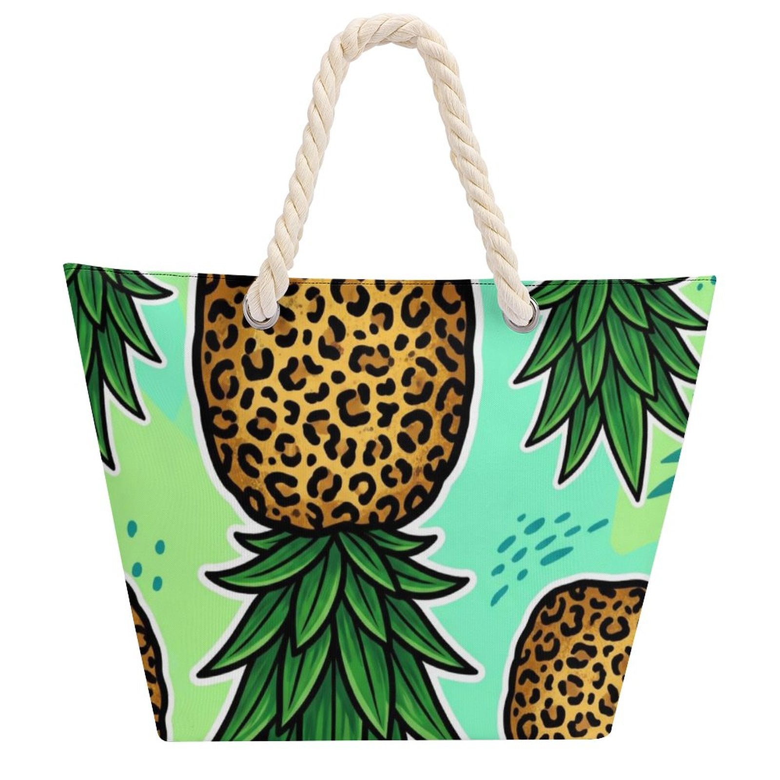 Pineapple Large Jute Tote Bag