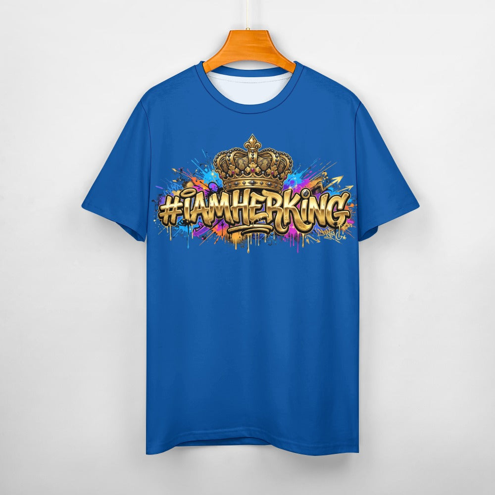 #IAMHERKING Men’s Cotton T-Shirt – Soft Breathable Graphic Tee for Everyday Style, Casual Summer Shirt for Men