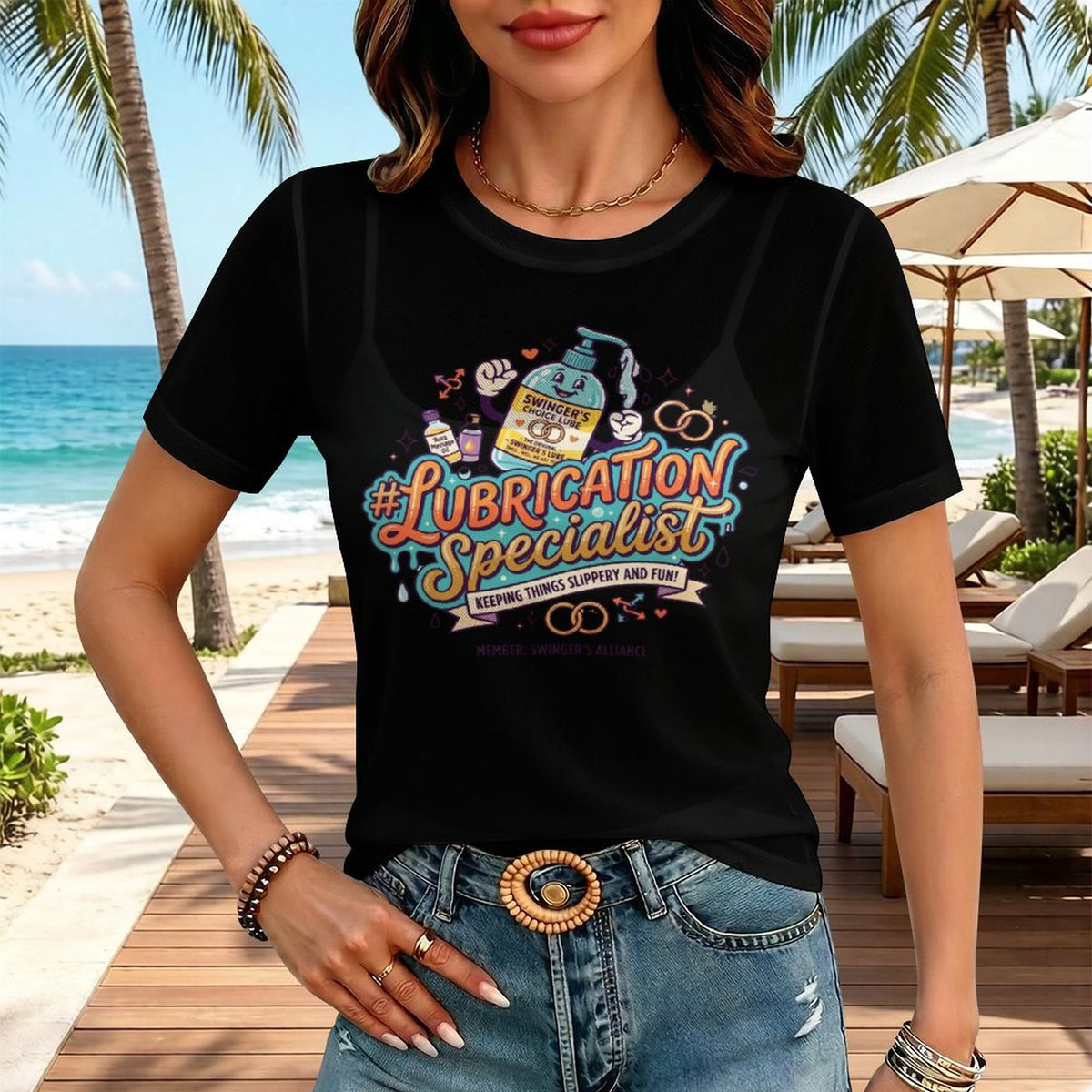 #LUBRICATIONSPECIALIST Short Sleeve Mesh T-Shirt
