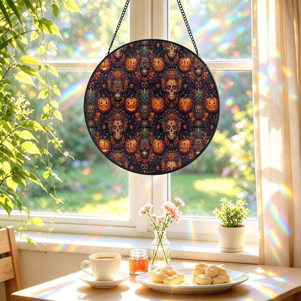 Halloween Swinger Inspired Stained Glass Hanging Decoration