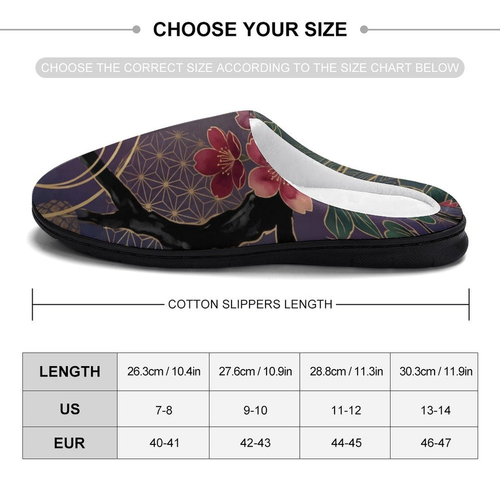 Personalized Men's Cotton Slippers (All-Over Printing)