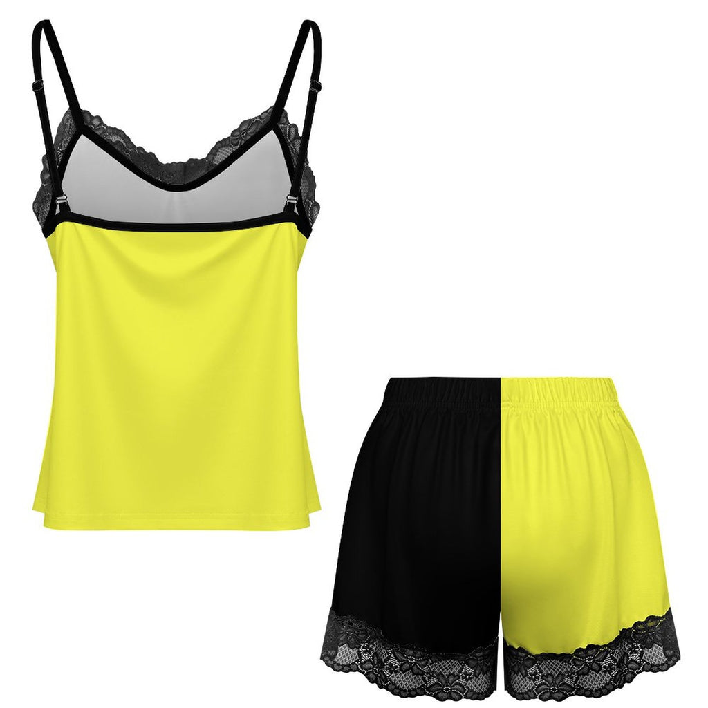 #NYMPHO Lace Trim Pajama Set