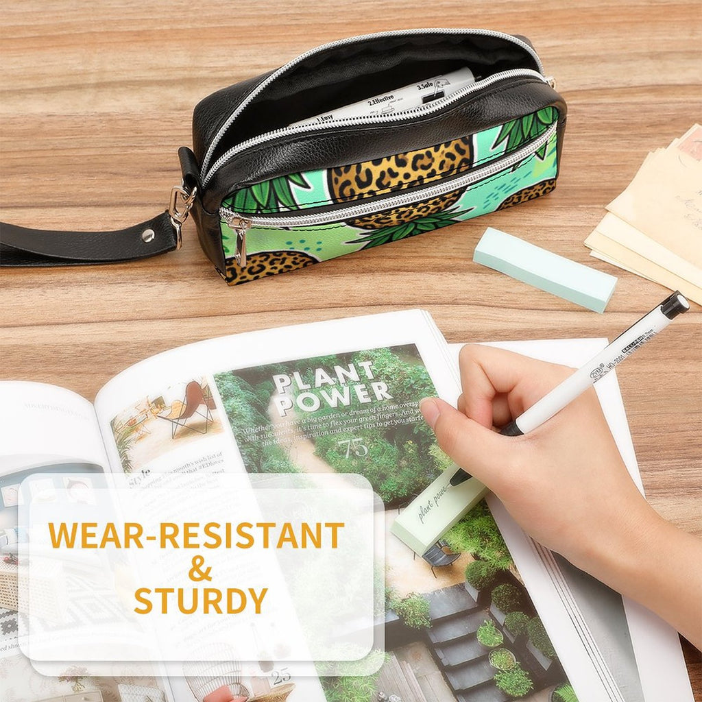Upside Down Pineapple Versatile Cosmetic Bag & Pencil Case Pouch