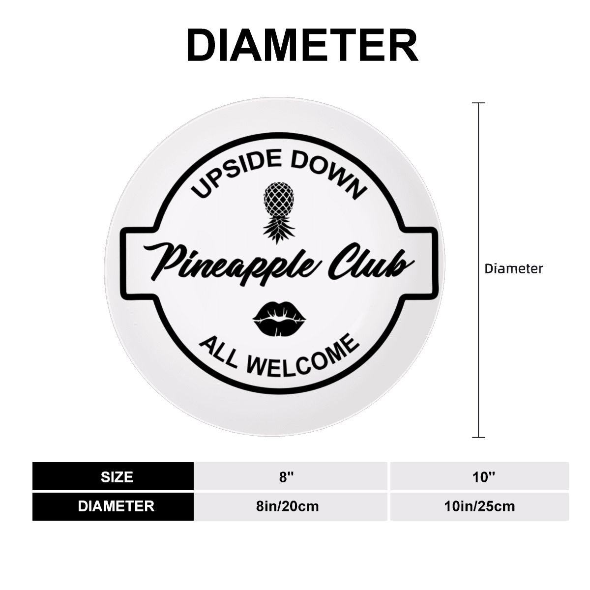 Upside-Down Pineapple Club Decorative Plate