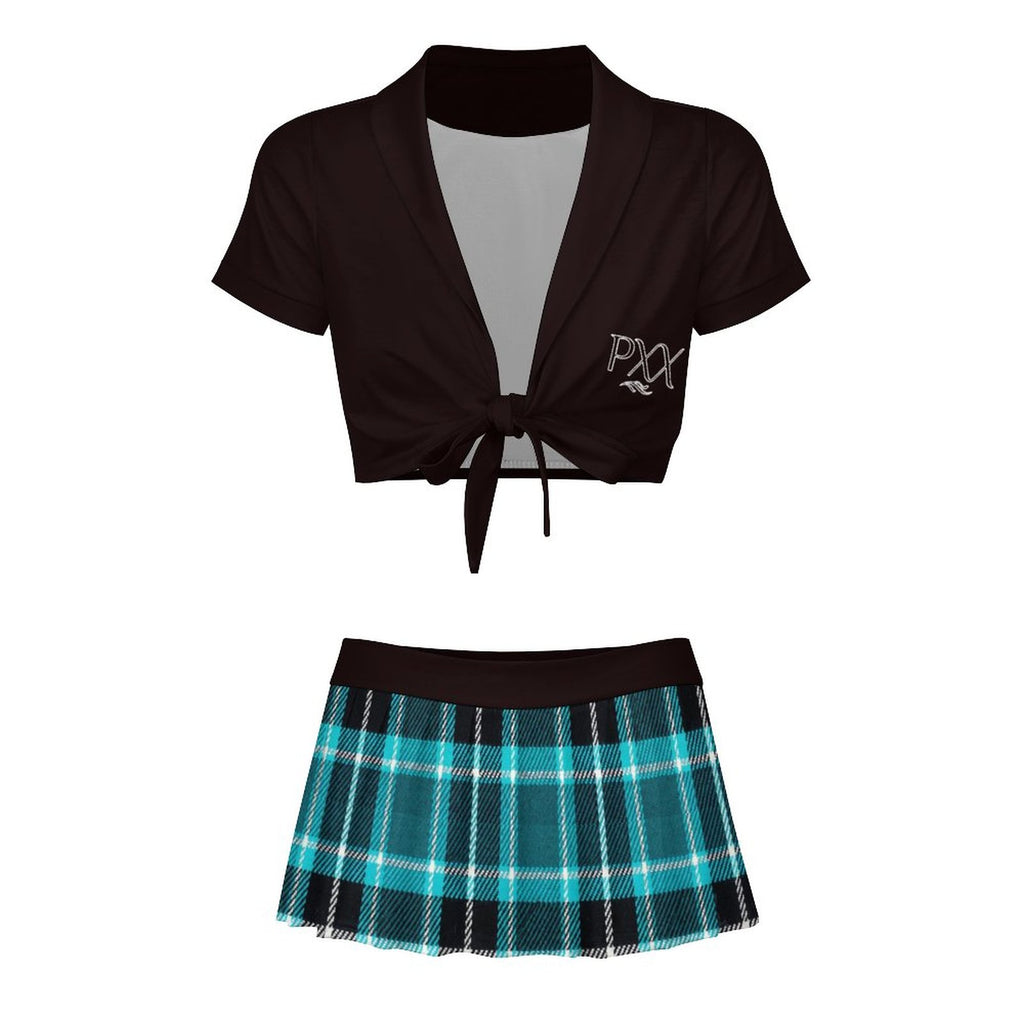 School Girl Cheerleader Set for Women by Taylor Lovet & PineappleXXclusive | Sexy Cheer Outfit Costume Set | Lifestyle & Event Fashion