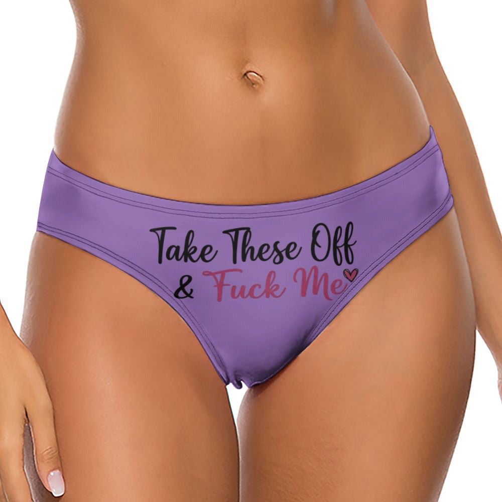 "Take These Off" Women's Sexy Thong | Soft Polyester Spandex Lingerie