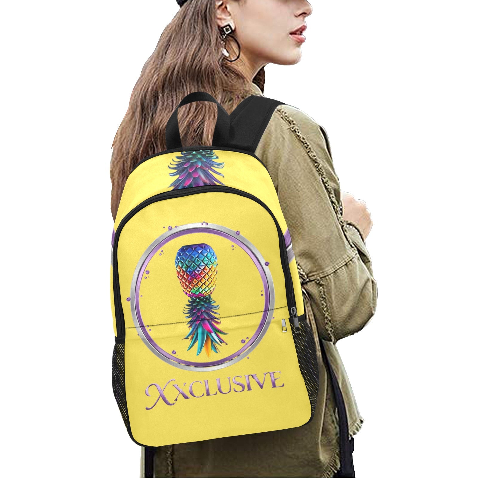 XXclusive All-Over Print Fabric Backpack | Side Mesh Pockets | Men & Women