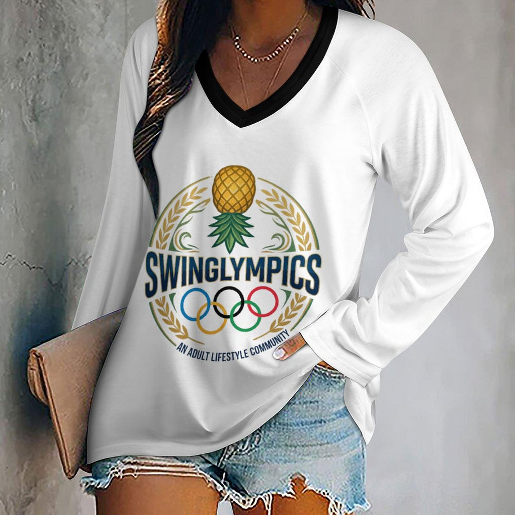 Swinglympics Double Layer V-Neck Top