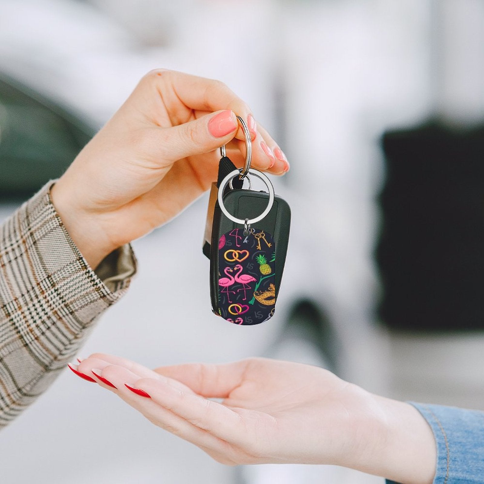 Swinger Lifestyle Metal Keychain — Stainless Steel
