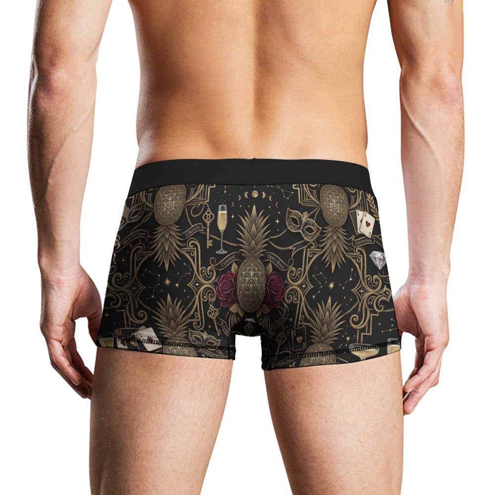 Pineapple Themed Men’s Underwear – Breathable Stretch Boxer Briefs