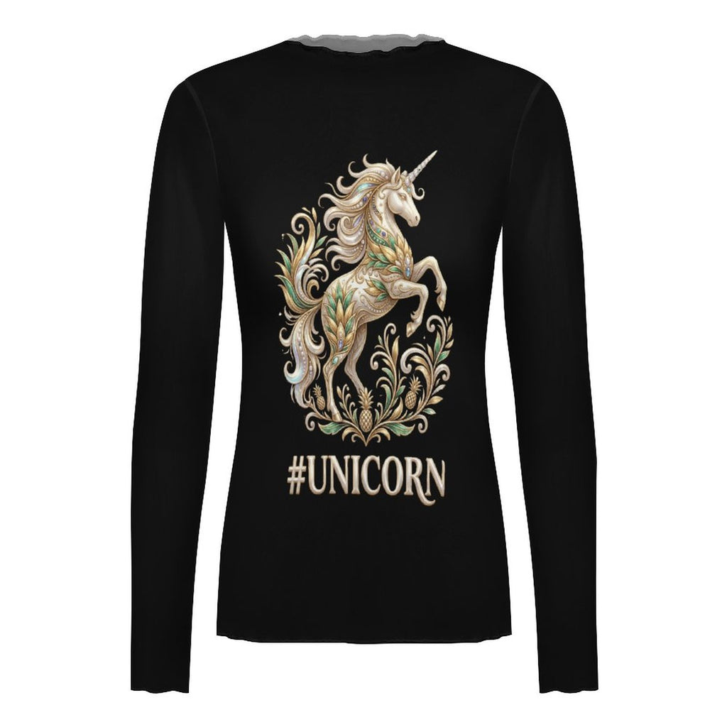 #UNICORN High Neck Mesh Top For Women
