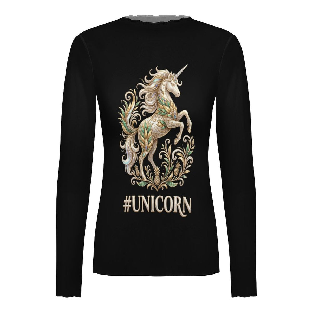 #UNICORN High Neck Mesh Top For Women