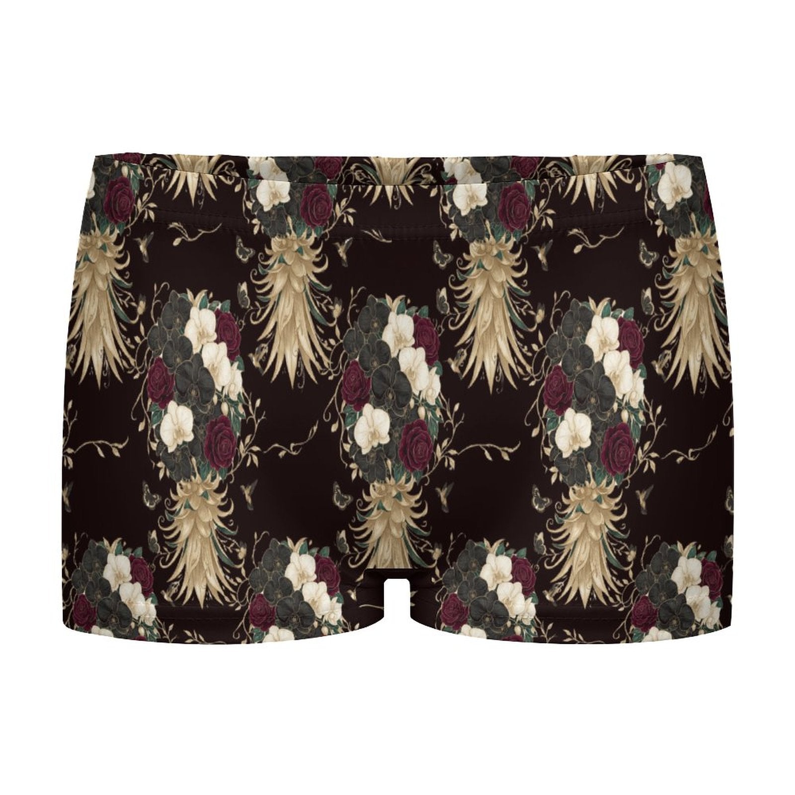 Floral Pineapple Women’s Boxer Briefs | Soft Milk Fiber Underwear