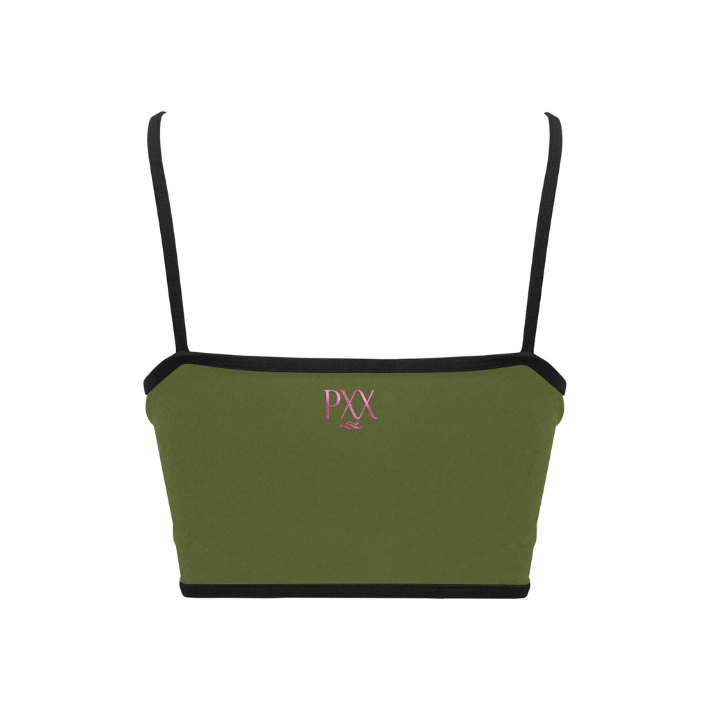 #IAMHISQUEEN Women’s Spaghetti Strap Crop Top – Sexy Stretch Yoga Tank, Lightweight Quick-Dry Fitness Crop Top for Women