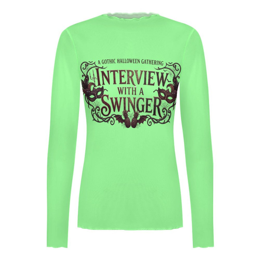 Interview With a Swinger High Neck Mesh Top For Women