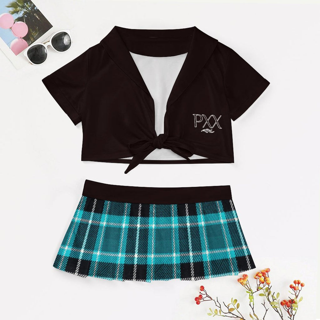 School Girl Cheerleader Set for Women by Taylor Lovet & PineappleXXclusive | Sexy Cheer Outfit Costume Set | Lifestyle & Event Fashion