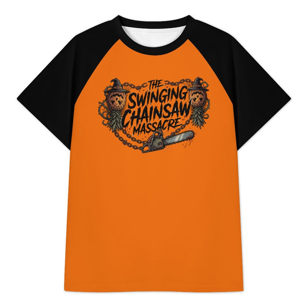 The Swinging Chainsaw Massacre Women's Raglan T-shirt