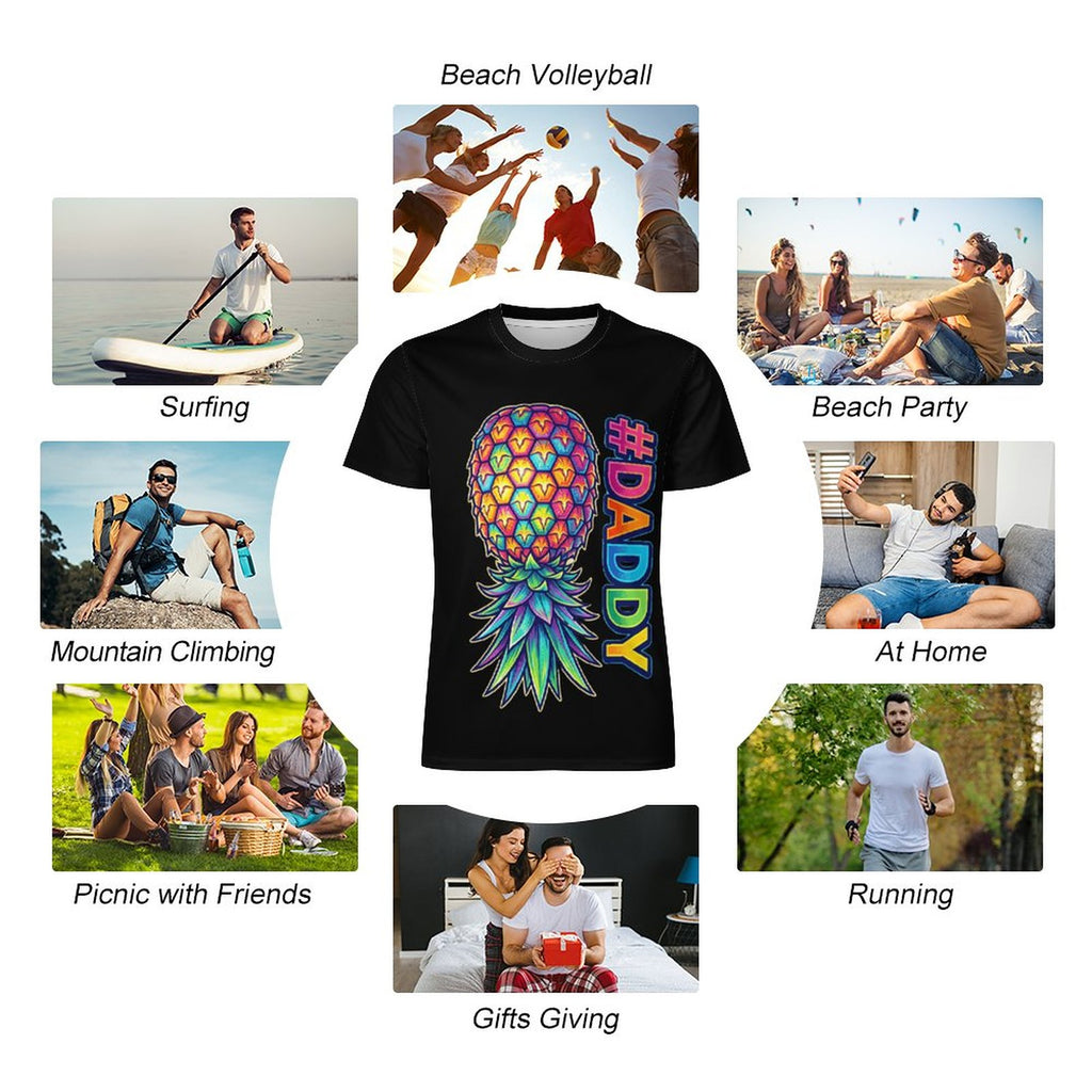#DADDY Ice Silk Cooling Short Sleeve Men’s Shirts