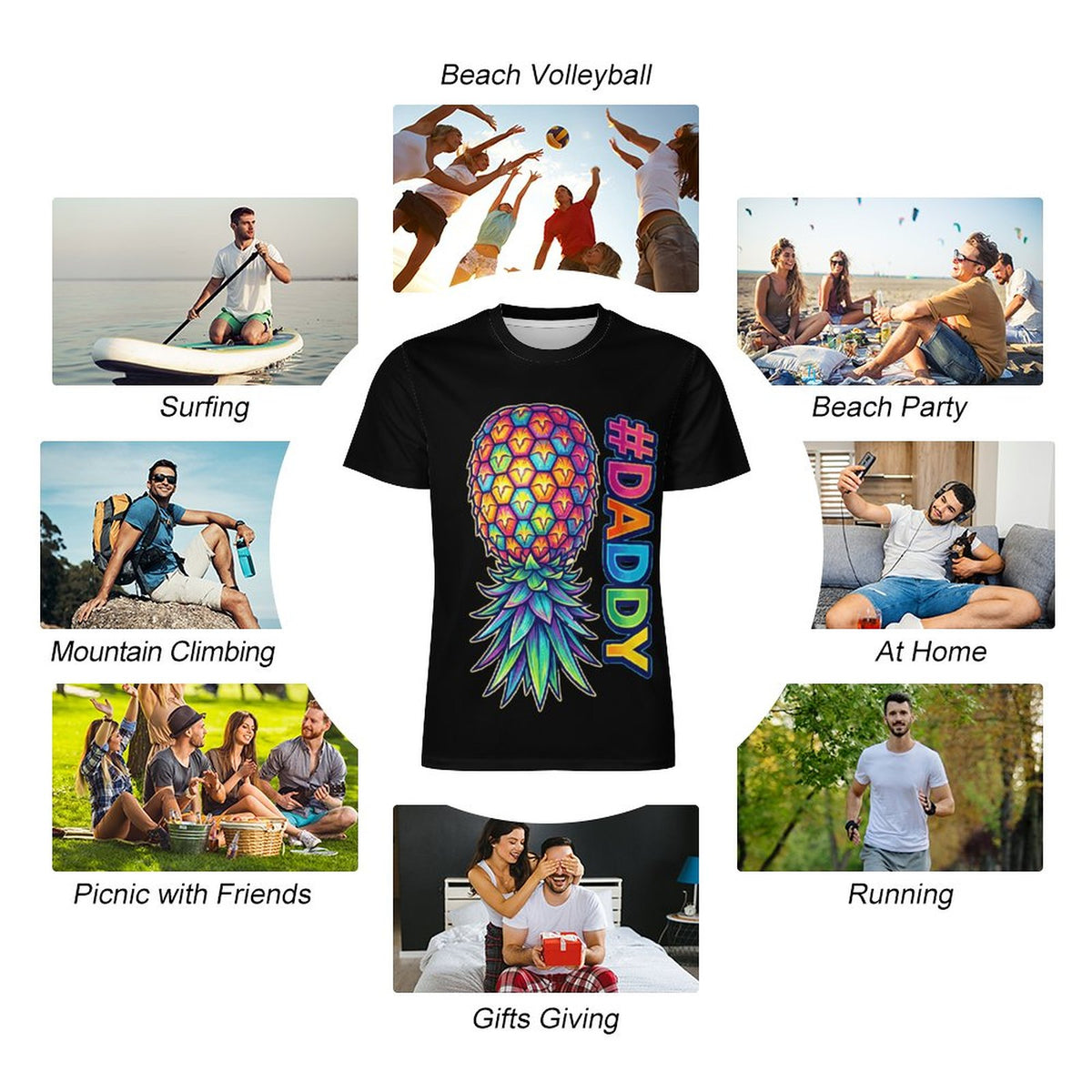 #DADDY Ice Silk Cooling Short Sleeve Men’s Shirts