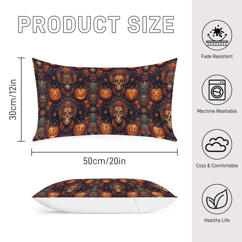Halloween Swinger Inspired Flax Fabric Pillow Cover
