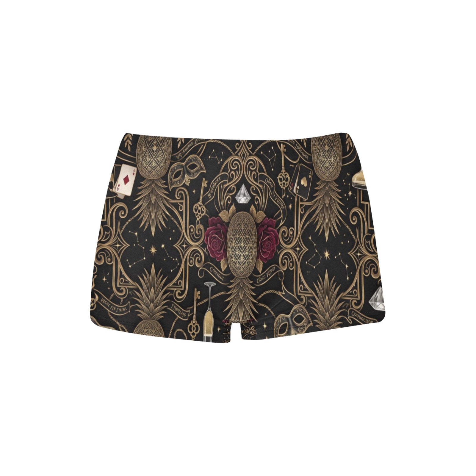 Pineapple Themed Women’s Boyshort Panties Stretchy Everyday Briefs